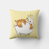 Funny Fat Unicorn Eating Pepperoni Pizza Kussen (Achterkant)