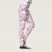 Funny Fat Unicorn Eating Sprinkle Doughnut Leggings (Rechts)