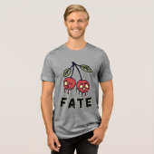 Funny Fate Cherry Skull Unisex T-Shirt (Voorkant volledig)