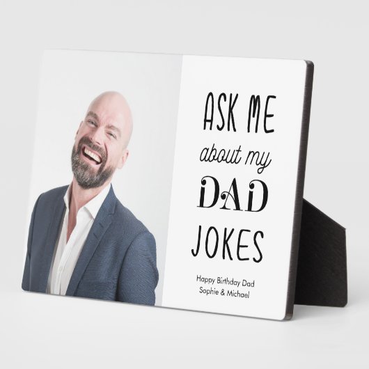 Funny Father Dad Quote Typografie Foto Fotoplaat (Zijkant)