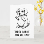 funny Father dog I Am But Skin and Bone Graphic Kaart (Gele Bloem)