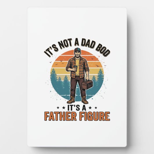 Funny Father Figure Vintage Dad Humor Shirt Design Fotoplaat (voorkant)
