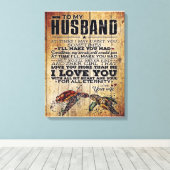 Funny Father Gift | Naar mijn Cadeau Canvas Afdruk (Insitu (Houten vloer))