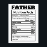 Funny Father Nutrition Facts Briefkaart<br><div class="desc">Funny Father Nutrition Facts Briefkaart</div>
