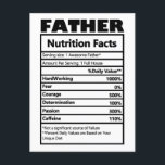 Funny Father Nutrition Facts Briefkaart<br><div class="desc">Funny Father Nutrition Facts Briefkaart</div>