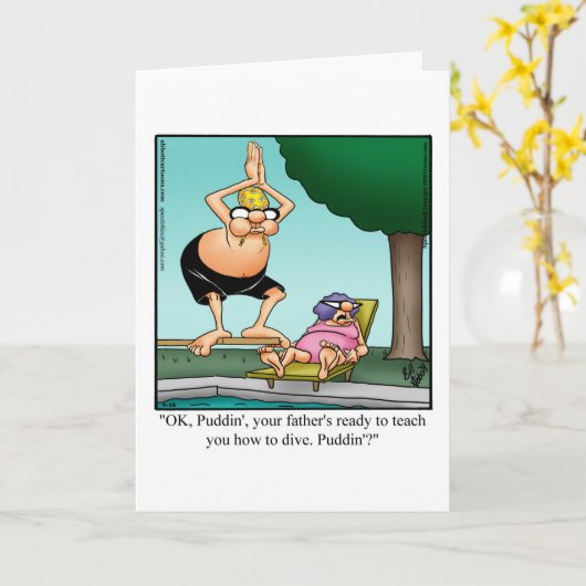 Funny Father’s Day Kaart (Gele Bloem)