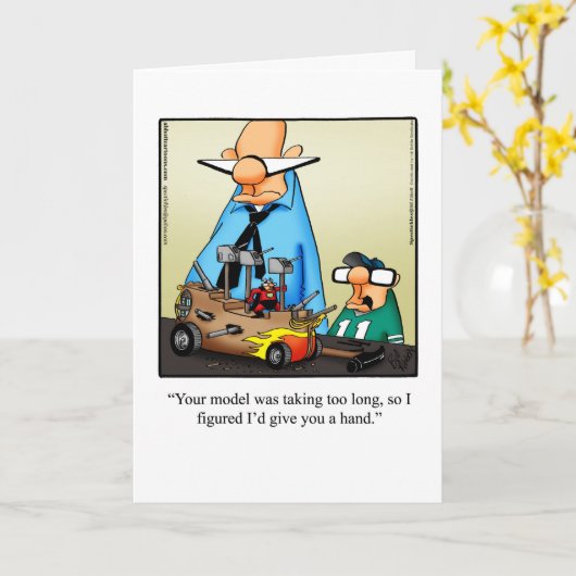 Funny Father’s Day Wenskaart Kaart (Gele Bloem)