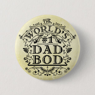 Funny Father World's nummer één Vintage van pap  Ronde Button 5,7 Cm