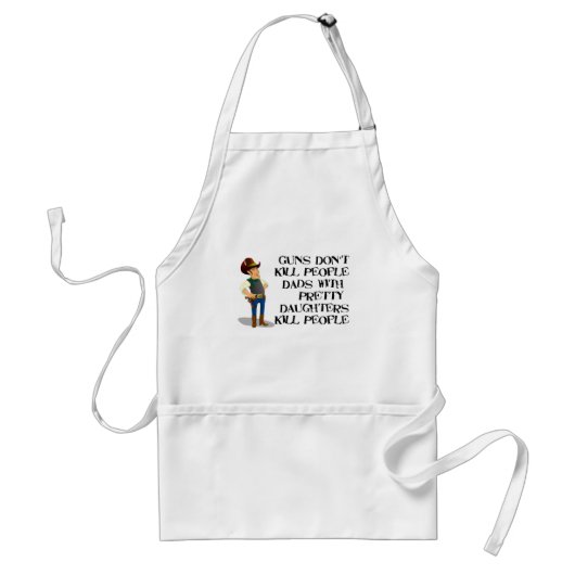 Funny Father's BBQ Apron Standaard Schort (Voorkant)