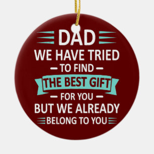 Funny Fathers Dag pa van Daughter Son Wife voor Keramisch Ornament