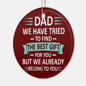 Funny Fathers Dag pa van Daughter Son Wife voor Keramisch Ornament (Links)