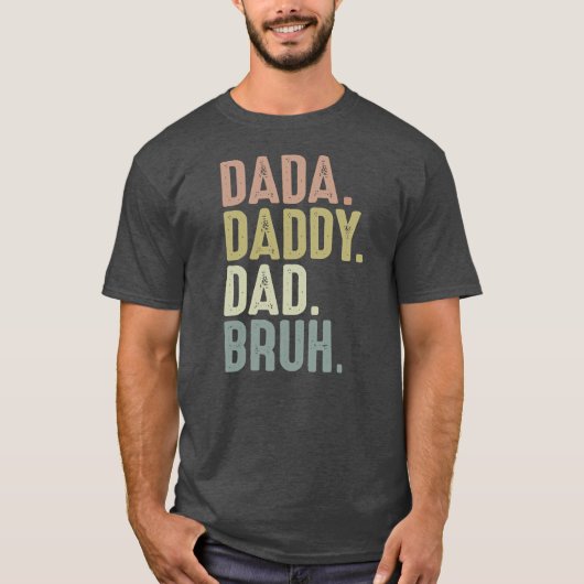 Funny Fathers Dag voor mannen van Dada papa T-shirt (Voorkant)