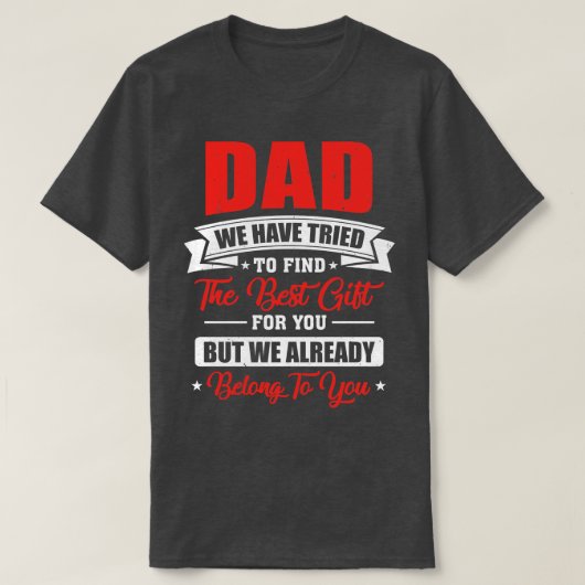 Funny Fathers Dag voor papa van Daughter Son Wife T-shirt (Design voorkant)