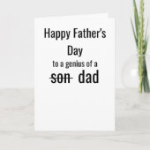 Funny Father's Day | A Genius of a Dad Kaart (Voorkant)