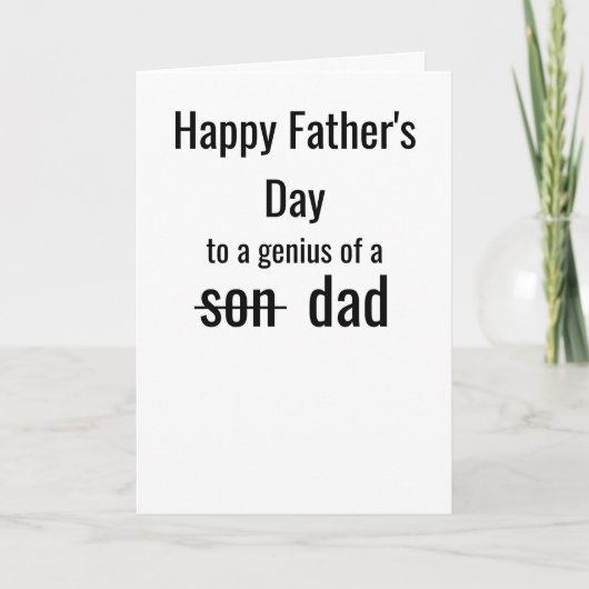 Funny Father's Day | A Genius of a Dad Kaart (Voorkant)