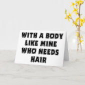 Funny Father's Day Bald Man Kaart (Gele Bloem)