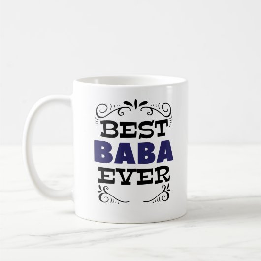 Funny Fathers Day Best Baba Ever Coffee Mok Gift (Links)