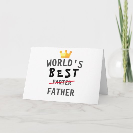 Funny Fathers Day beste vader ter wereld Kaart (Voorkant)