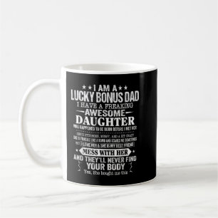 Funny Fathers Day Bonus Papa Gift van Daughter Son Koffiemok