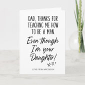 Funny Fathers Day Cadeau Bedankt voor het onderwij Kaart (Voorkant)
