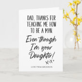 Funny Fathers Day Cadeau Bedankt voor het onderwij Kaart (Gele Bloem)