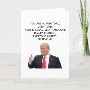 Funny Fathers Day Card - Donald Trump Card Gift Kaart