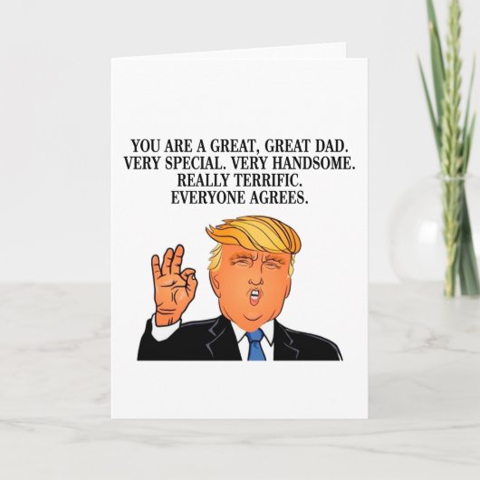 Funny Fathers Day Card - Donald Trump Card Kaart (Voorkant)