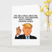 Funny Fathers Day Card - Donald Trump Card Kaart (Gele Bloem)