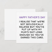Funny Fathers Day Card Feestdagenkaart (Voorkant / Achterkant)