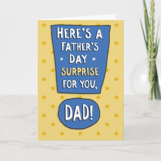 Funny Father's Day Card: Test Results Kaart (Voorkant)