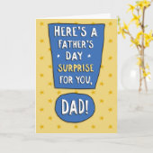 Funny Father's Day Card: Test Results Kaart (Gele Bloem)