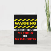 Funny Father's Day Daddy Gift Apparel Warning Do N Kaart (Voorkant)