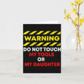 Funny Father's Day Daddy Gift Apparel Warning Do N Kaart (Gele Bloem)