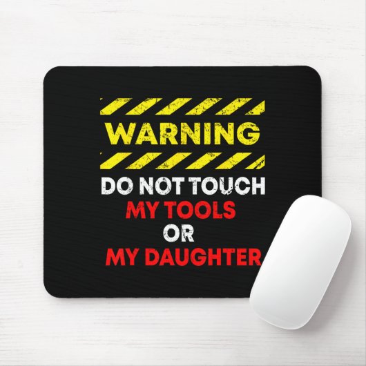 Funny Father's Day Daddy Gift Apparel Warning Do N Muismat (Met muis)
