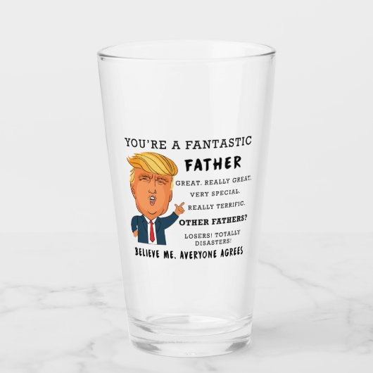 Funny Fathers Day Donald Trump Saying Granpa Glas (Voorkant)