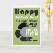 funny father's day father in law kaart (Gele Bloem)