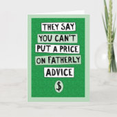 Funny Father's Day Fatherly Advice Kaart (Voorkant)