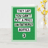 Funny Father's Day Fatherly Advice Kaart (Gele Bloem)