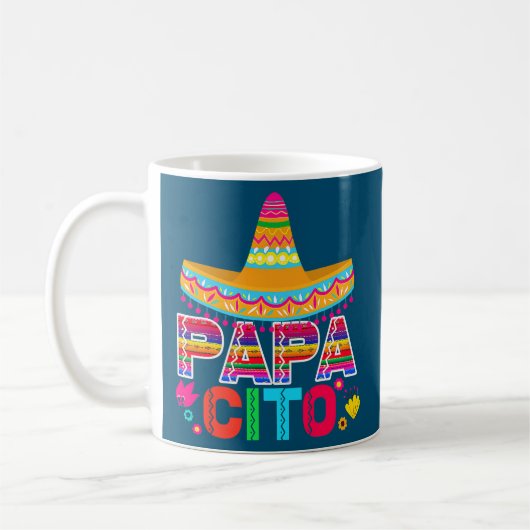 Funny Fathers Day for Men Papacito Dad Cinco De Koffiemok (Links)