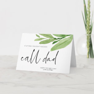 Funny Fathers Day Gift Call Papa card van Dochter Kaart