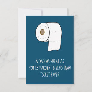 Funny Fathers Day Gift Love Papa Toilet Paper Bedankkaart