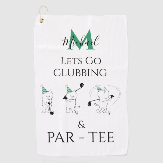 Funny Fathers Day Golf Towel Golfhanddoek (Voorkant)