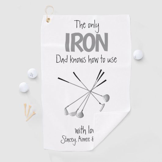 Funny Fathers Day Golfhanddoek (Insitu)