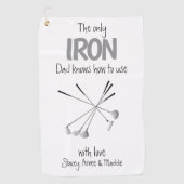 Funny Fathers Day Golfhanddoek (Voorkant)