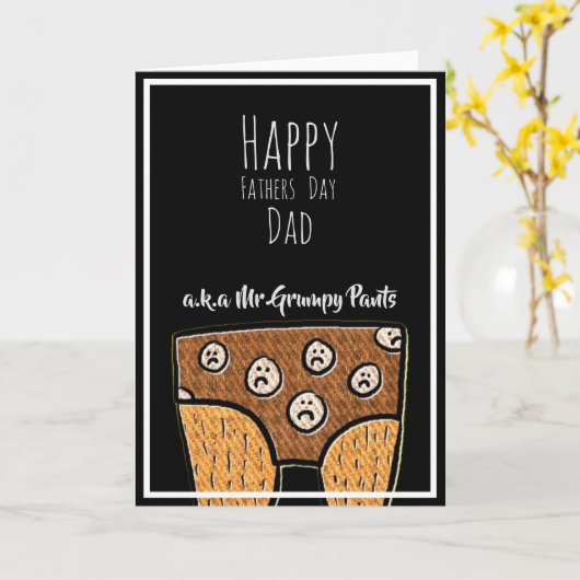 Funny Fathers Day Kaart (Gele Bloem)