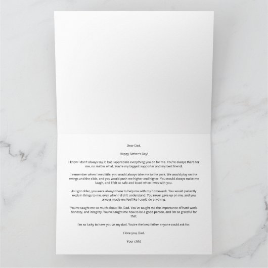 Funny Fathers Day Kaart (Binnen)