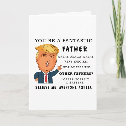 Funny Fathers Day Kaart - Donald Trump Kaart (Voorkant)