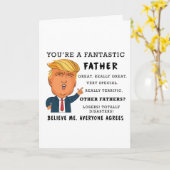 Funny Fathers Day Kaart - Donald Trump Kaart (Gele Bloem)