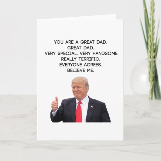 Funny Fathers Day Kaart - Donald Trump Kaart Gift (Voorkant)