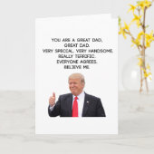 Funny Fathers Day Kaart - Donald Trump Kaart Gift (Gele Bloem)
